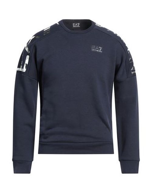 Man Sweatshirt Navy Size XXL Cotton, Polyester, Elastane