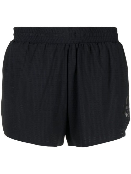 Logo-print running shorts - Black