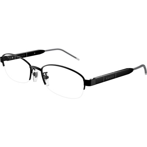 Gucci Woman Gucci GG1742OJ 001 Optical frames Titanium Black Transparent Round