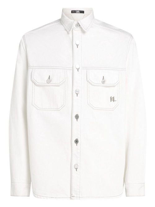 Karl Lagerfeld contrast-stitch shirt - White