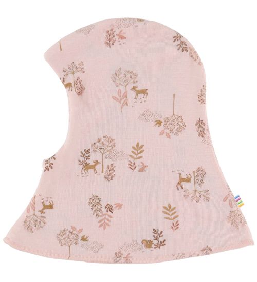 Joha Balaclava - Wool/Silk - 2-layer - Pink w. Natural - Joha - - Balaclava - Double Layer