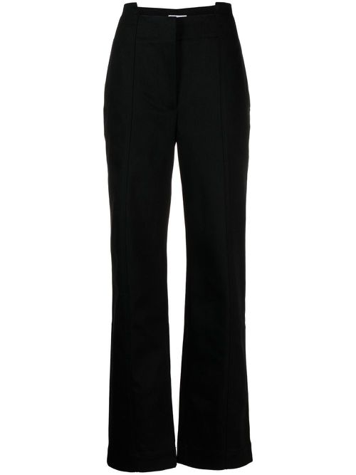 Panelled straight-leg trousers - Black