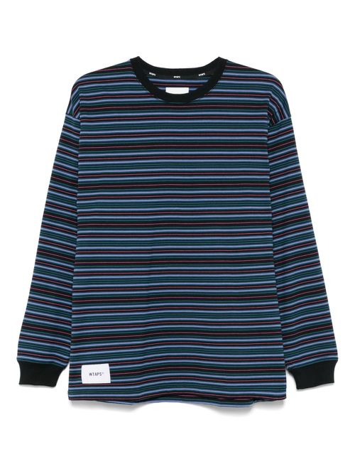 WTAPS striped T-shirt - Purple