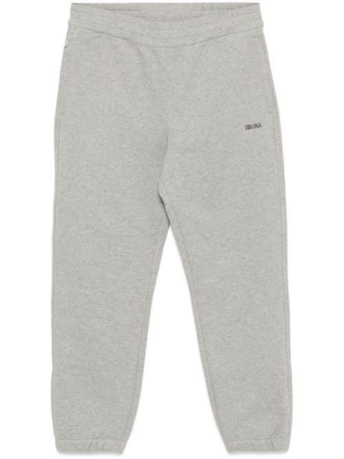 Rubberised-logo track pants - Grey