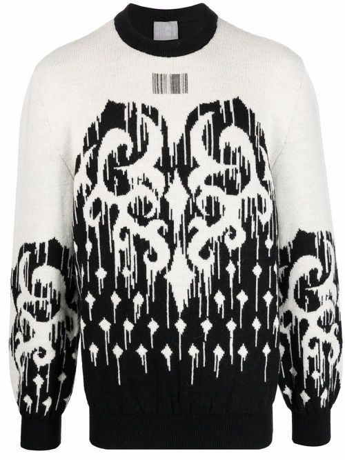 Drip-print jumper - Black