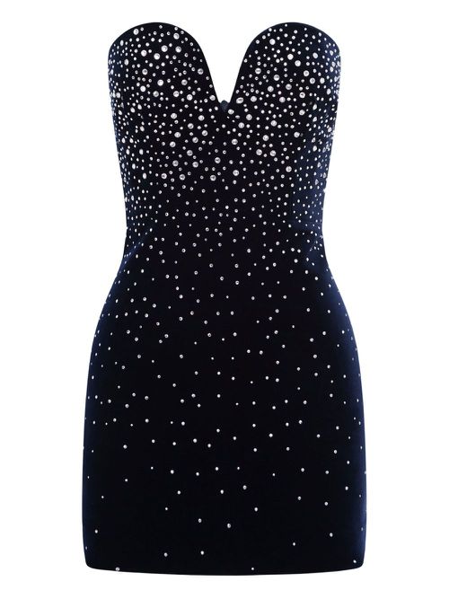 Alex Perry crystal-embellished mini dress - Blue