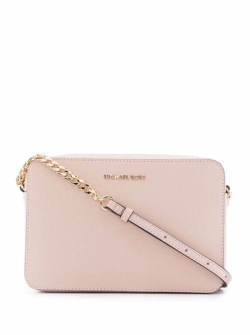 Large Jet Set leather crossbody bag - Pink