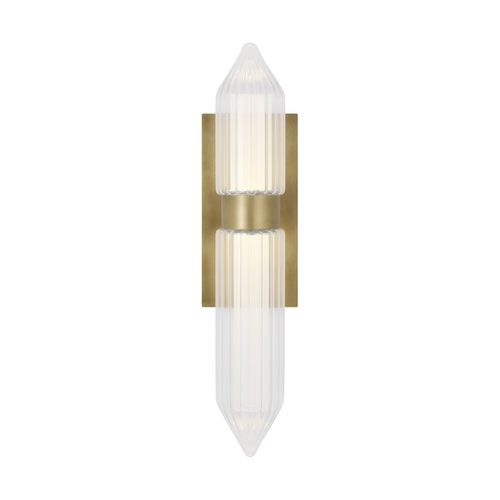 Plated Brass LED Wall Sconce from the Langston Collection