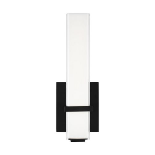 Milan 1-Light 12.20"H LED Bathroom Vanity Light in Nightshade Black