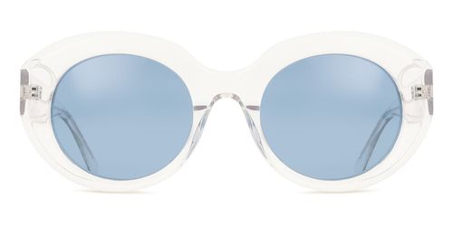 Oval Full Rim Plastic Women’s Prescription Sunglasses Clear 51 - SmartBuy Collection