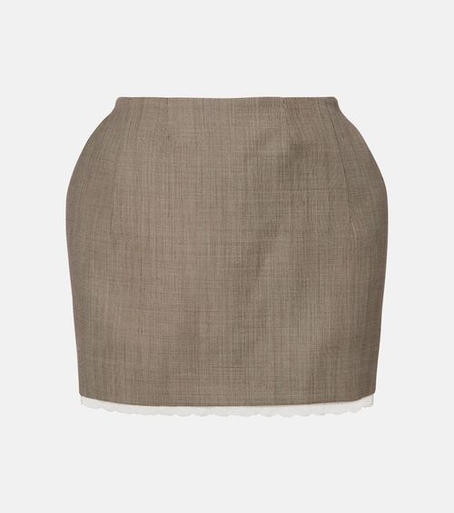 Wool miniskirt
