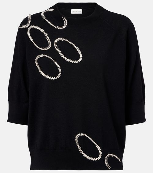 Embellished wool sweater