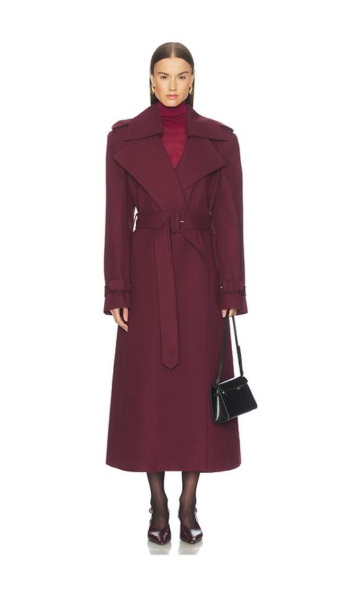 Camila Coelho Eladia Coat in Bordeaux. XS also in L, M, S