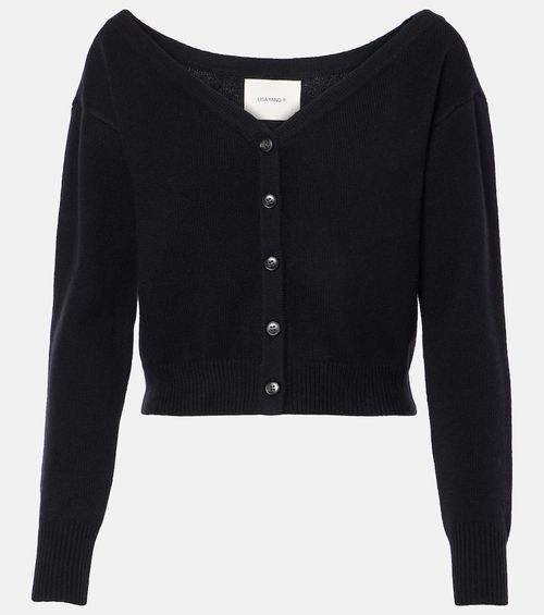 Beata off-shoulder cashmere cardigan