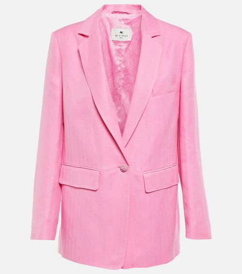 Silk and linen blazer