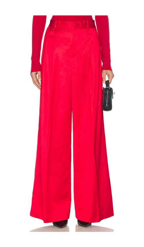 Polo Ralph Lauren Pleated Satin Wide Leg Pant in Red. 8. Also , 00, 10