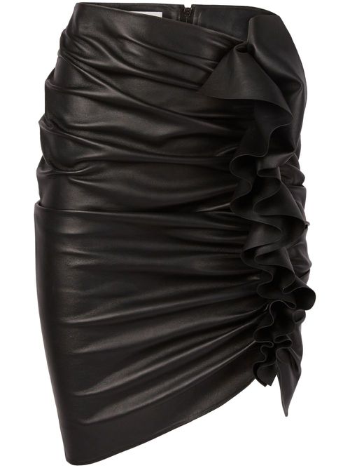 Draped midi-skirt - Black