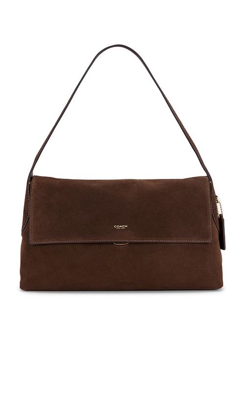 Coach Suede Chelsea Shoulder Bag Brown