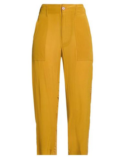 Woman Pants Mustard Size 4 Silk, Cotton, Elastane