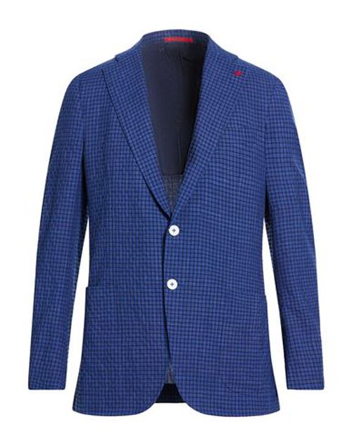 Man Blazer Blue Size 40 Wool, Silk, Linen, Elastane