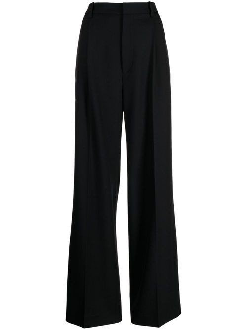 Wool tailored trousers - Black