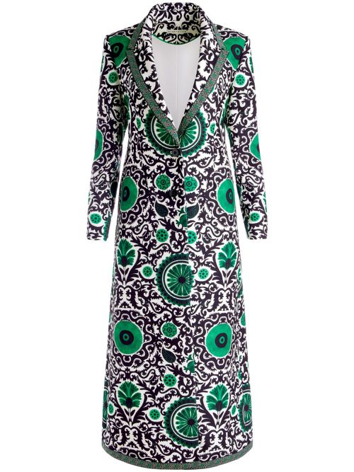 Bret graphic-print coat - White
