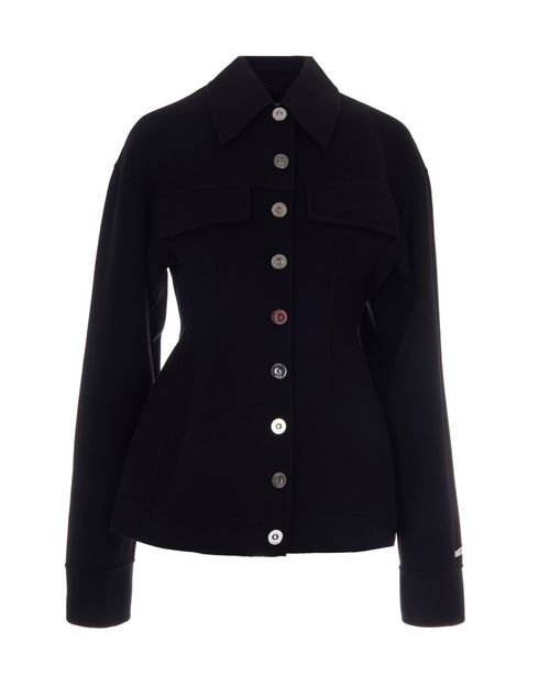 Black Arena Shirt Collar Jacket