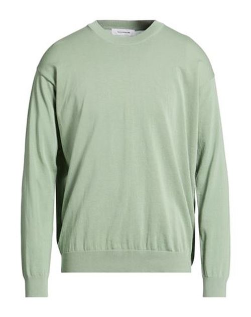 Man Sweater Light green Size 42 Cotton