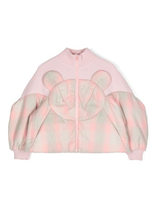 Bear-patterned cotton jacket - Pink