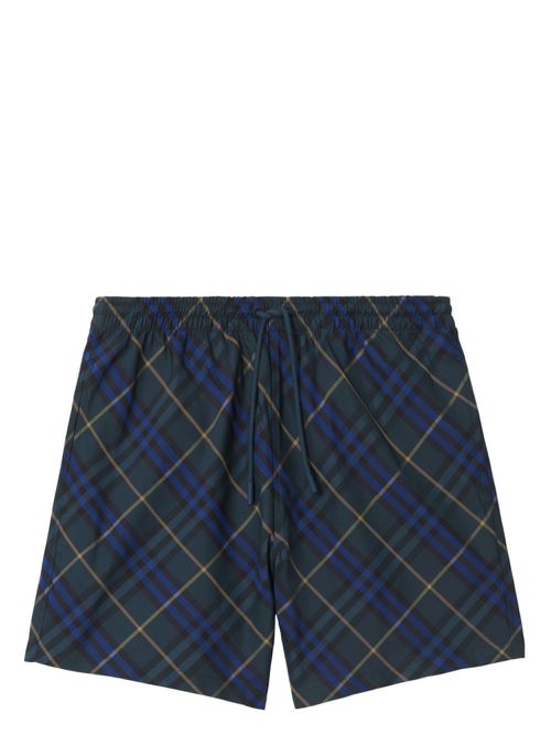 Checked swim shorts - Green