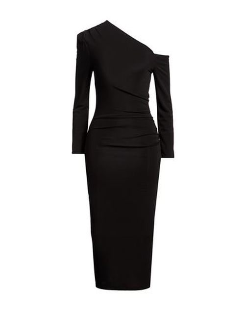 Woman Midi dress Black Size XL Polyester, Elastane