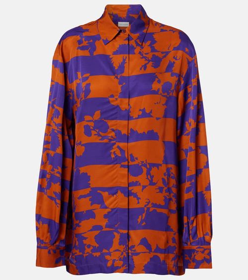 Printed satin shirt