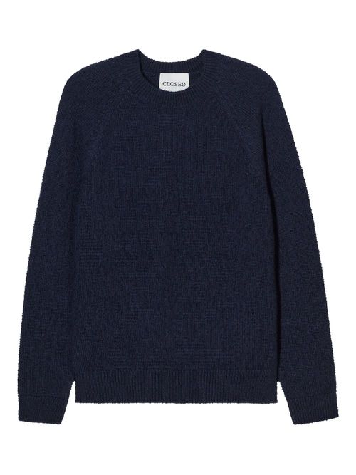 Crew-neck raglan sweater - Blue