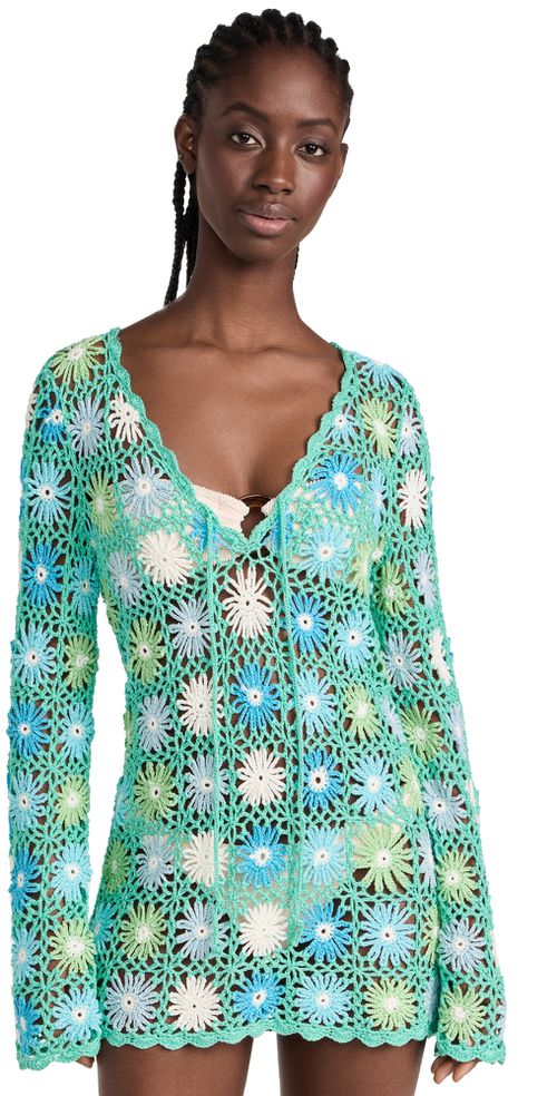 Vacay Mini Coverup Blue Multi Floral