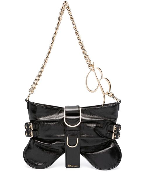 Medium Butterfly leather shoulder bag - Black