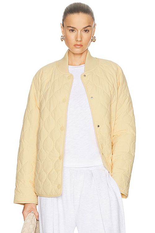 Varley Luca Quilted Jacket in Reed Yellow - Lemon. M also in L