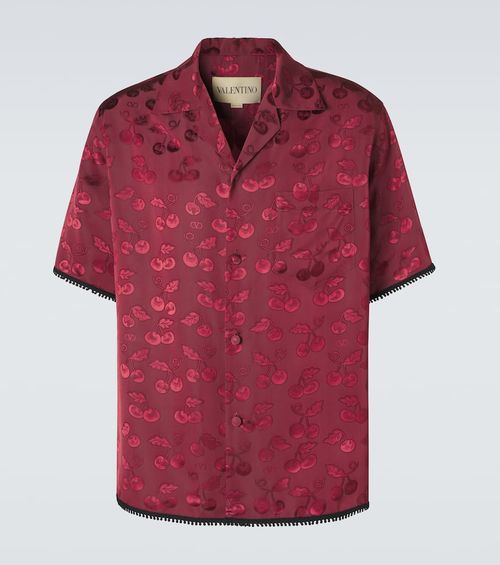 Cherryfic jacquard bowling shirt