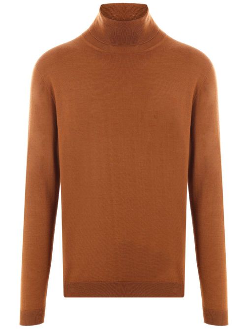 Roll-neck jumper - Brown