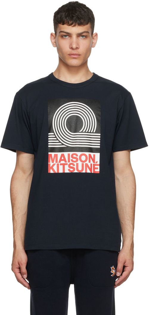Maison Kitsuné Anthony Burrillエディション ネイビー Tシャツ