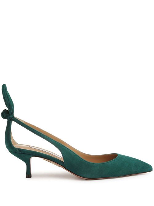50mm Bow Tie pumps - Green