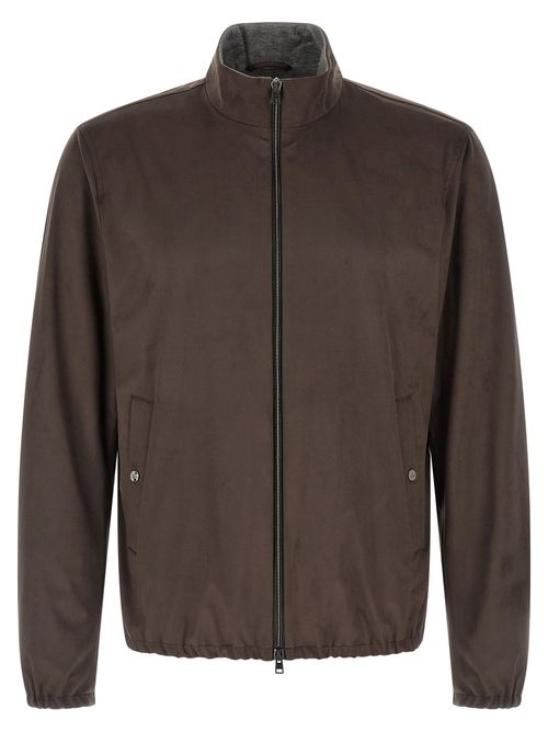 Suede Effect Jacket