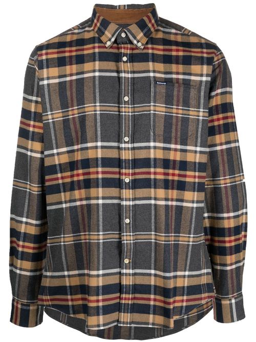 Ronan checked button-down shirt - Grey