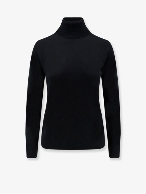 Virgin Wool Turtleneck — Black