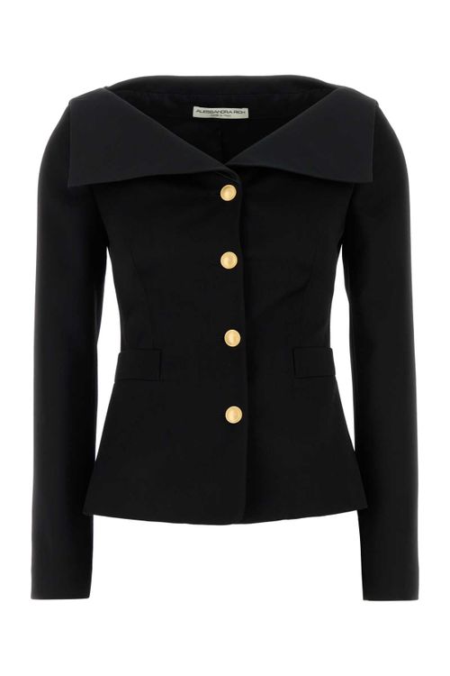 Satin Blazer — Black