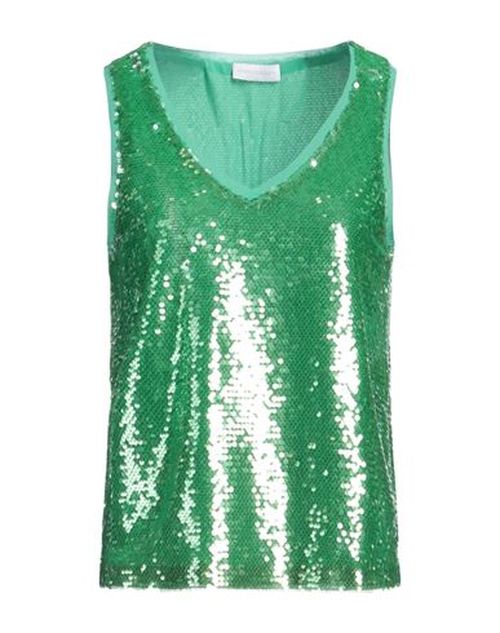 Woman Top Green Size 10 Polyester