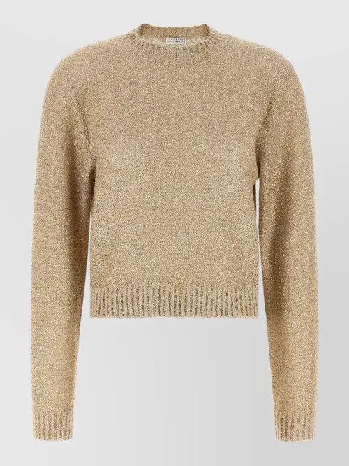Brunello Cucinelli - sequin knit sweater linen cashmere silk