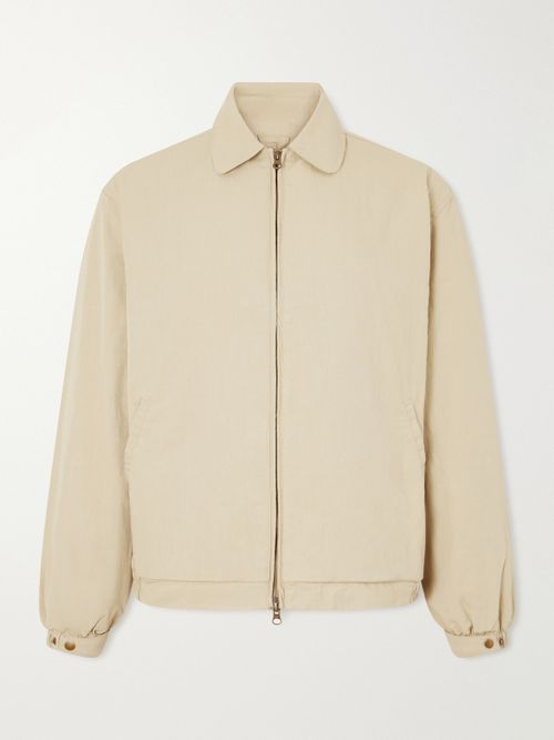 Cotton-Blend Blouson Jacket