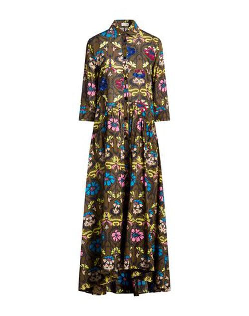 Woman Maxi dress Military green Size M Cotton
