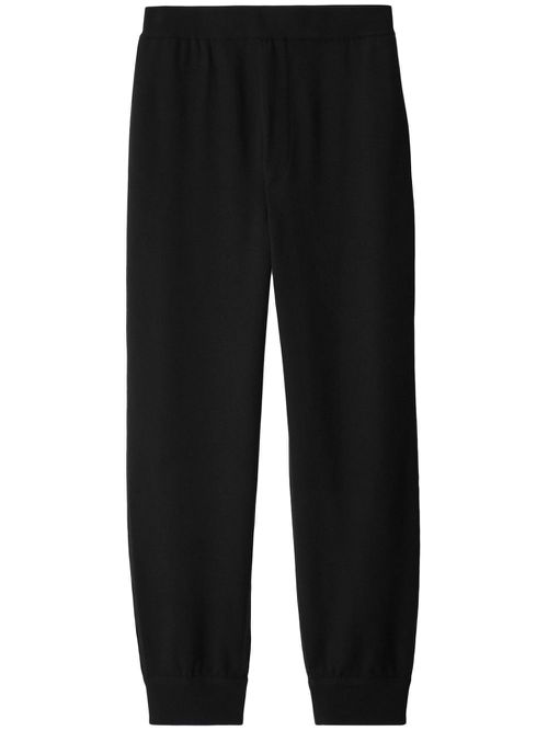 Tapered wool track pants - Black