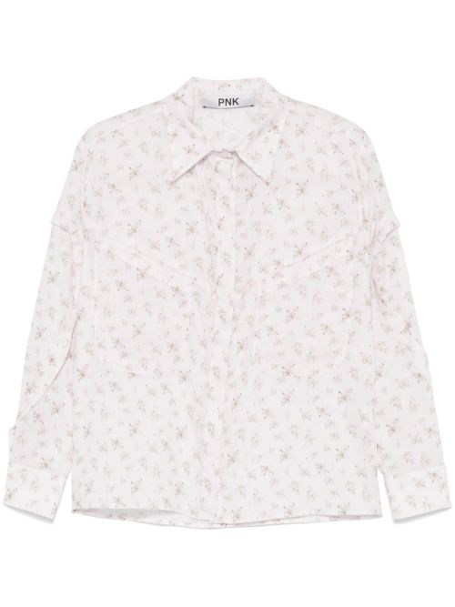 Floral-print blouse - White